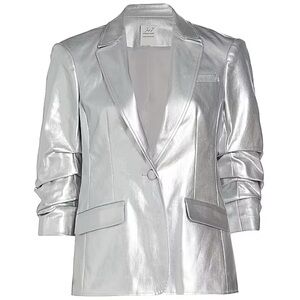 Cinq à Sept Khloe Metallic Foiled Blazer